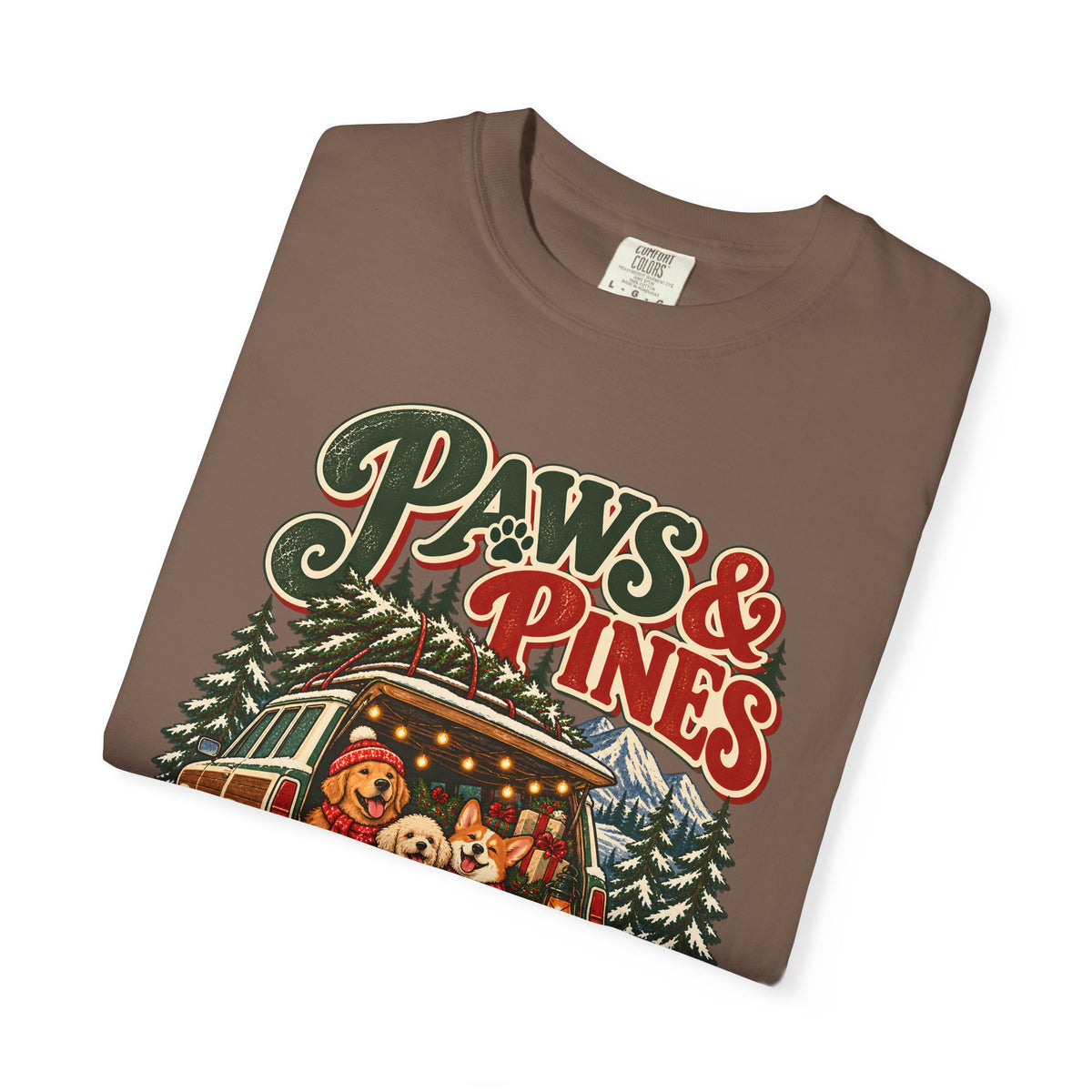 Custom Paws & Pines Christmas Dog Shirt