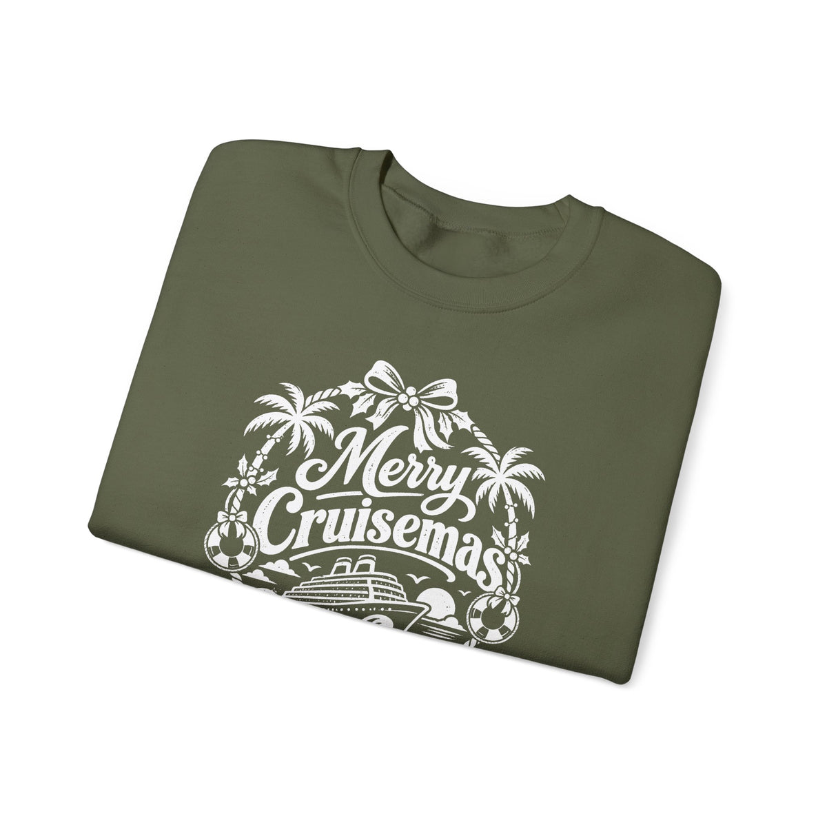 Custom Merry Cruisemas Palm Wreath Christmas Cruise Sweatshirt