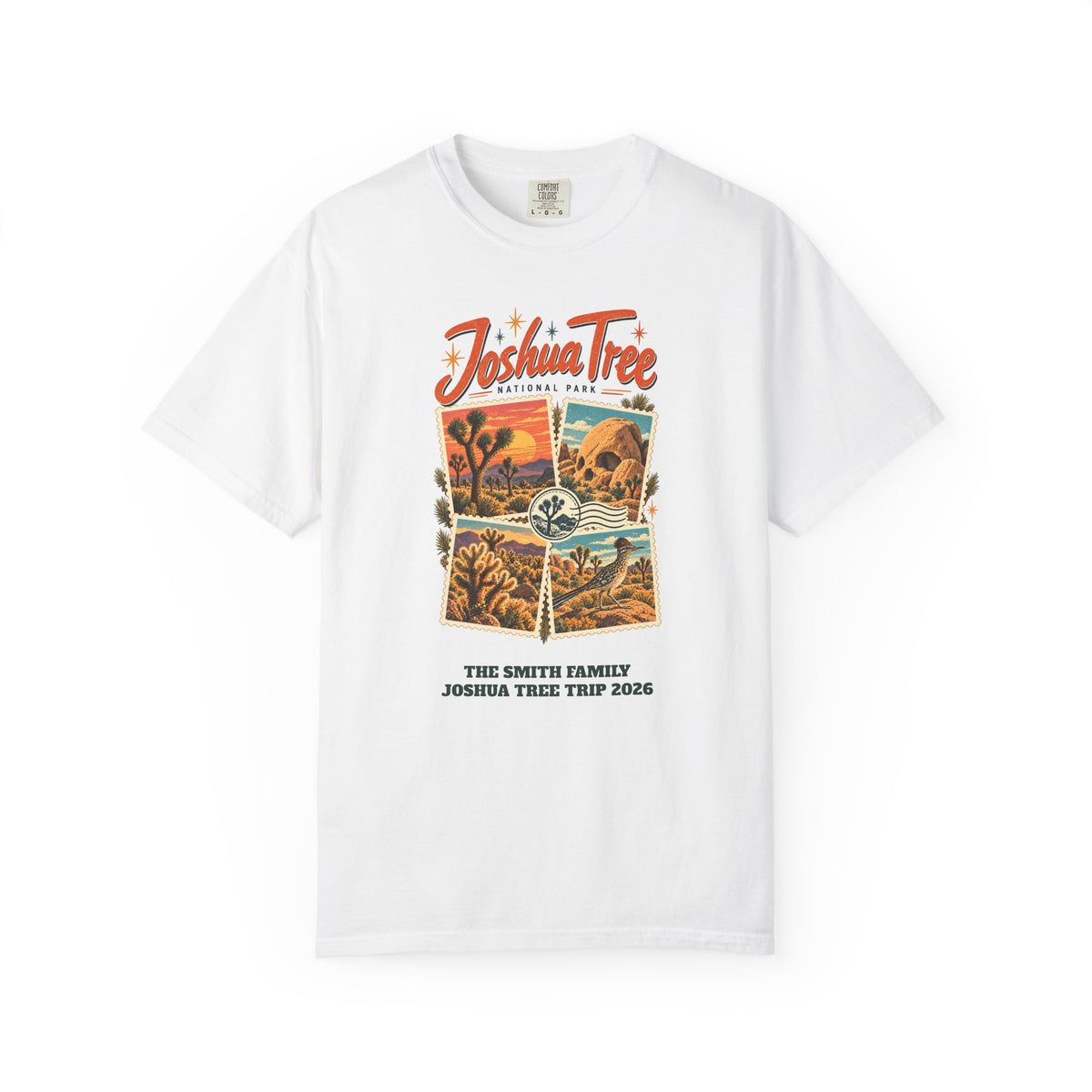 Custom Joshua Tree National Park Stamp Collage Shirt