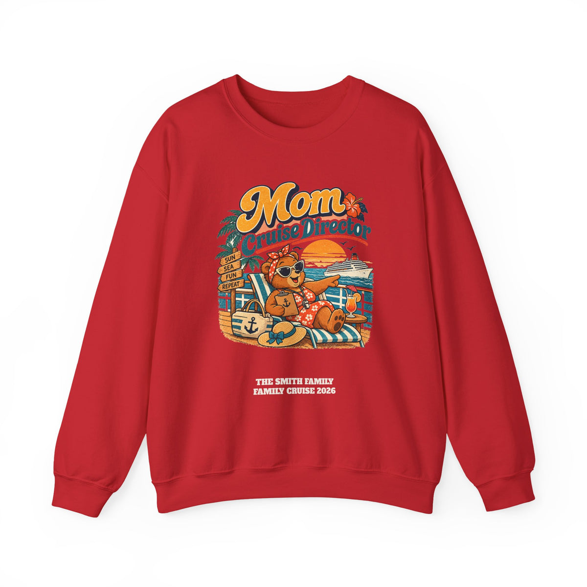 Custom Mom Cruise Director Family Cruise Sweatshirt
