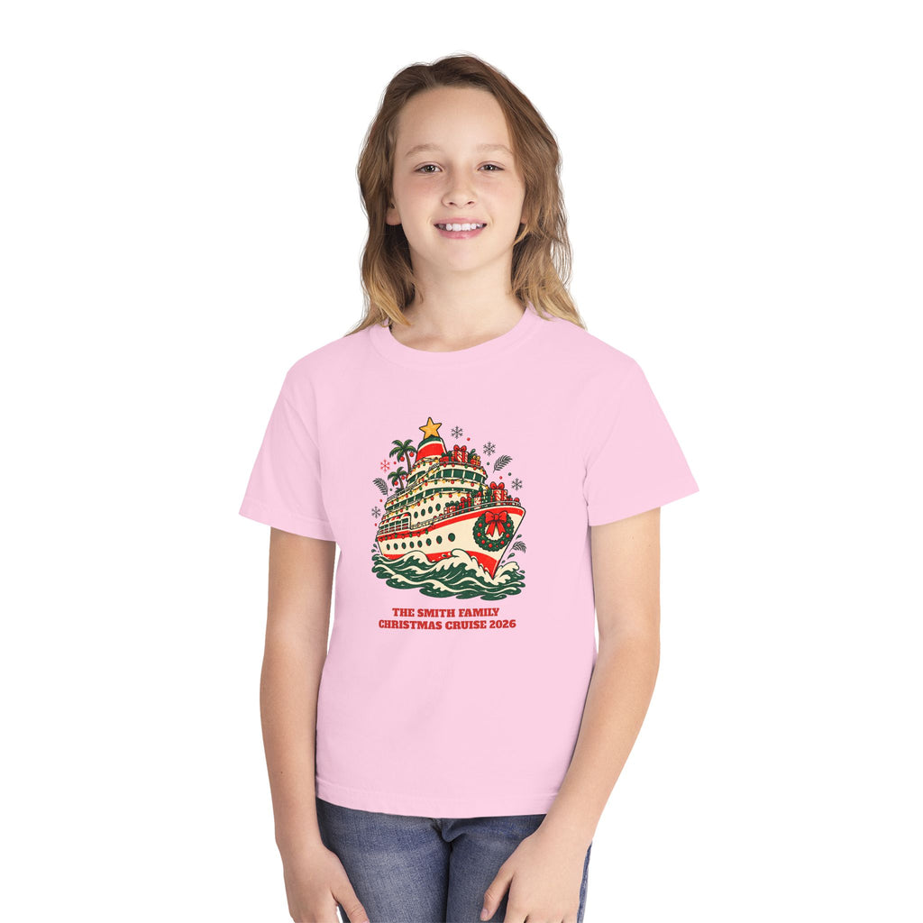 Custom Kids Christmas Cruise Ship Shirt