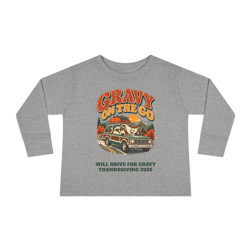 Custom Toddler Gravy On The Go Thanksgiving Road Trip Long Sleeve Shirt