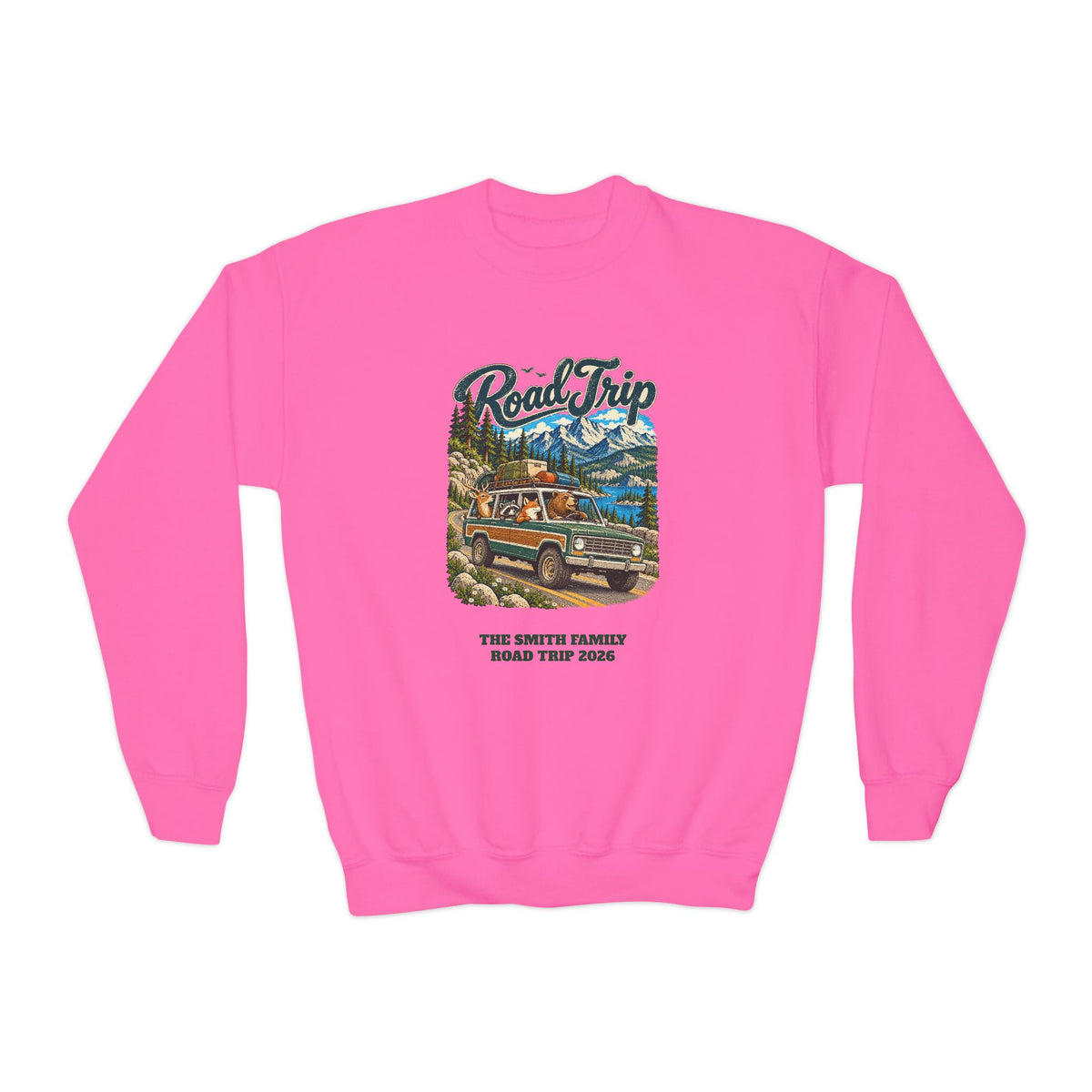 Custom Kids Family Road Trip Sweatshirt