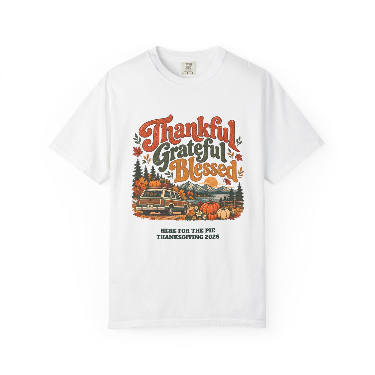 Custom Thankful Grateful Blessed Thanksgiving Road Trip Shirt