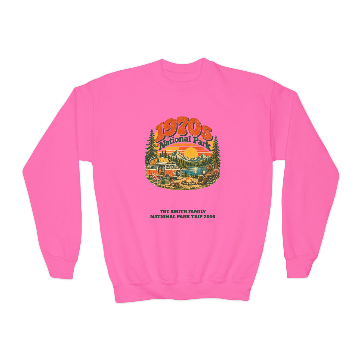 Custom Kids 1970s National Park Sweatshirt