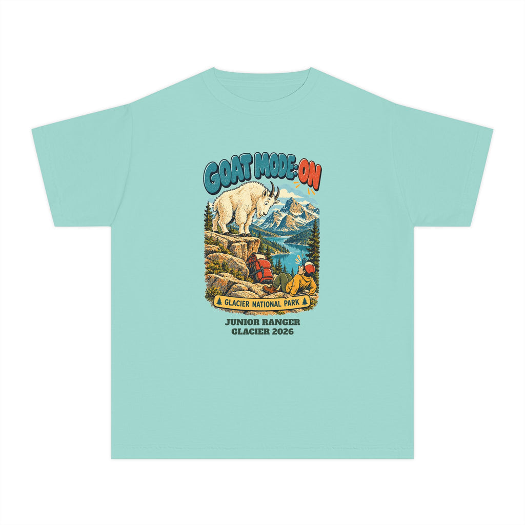 Custom Kids Glacier National Park Funny Goat Mode Shirt