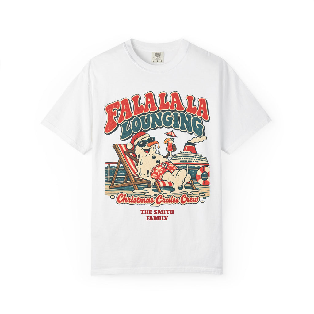 Custom Fa La La Lounging Family Christmas Cruise Shirt