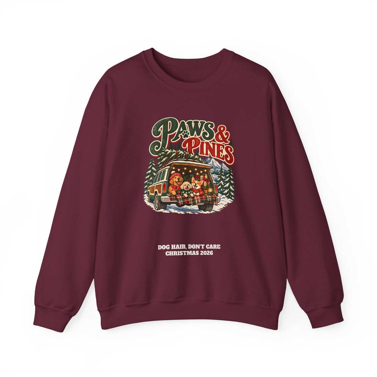 Custom Paws & Pines Christmas Dog Sweatshirt