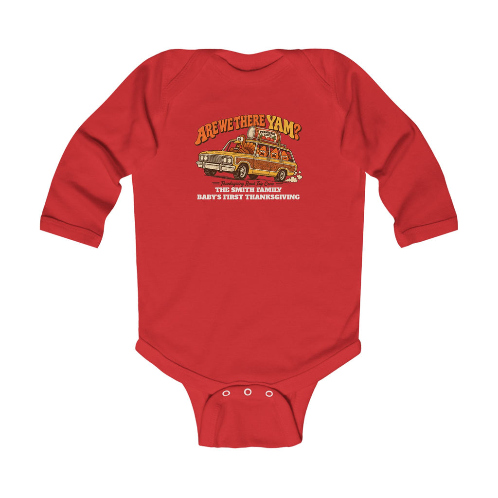 Custom Baby Are We There Yam Thanksgiving Long Sleeve Bodysuit