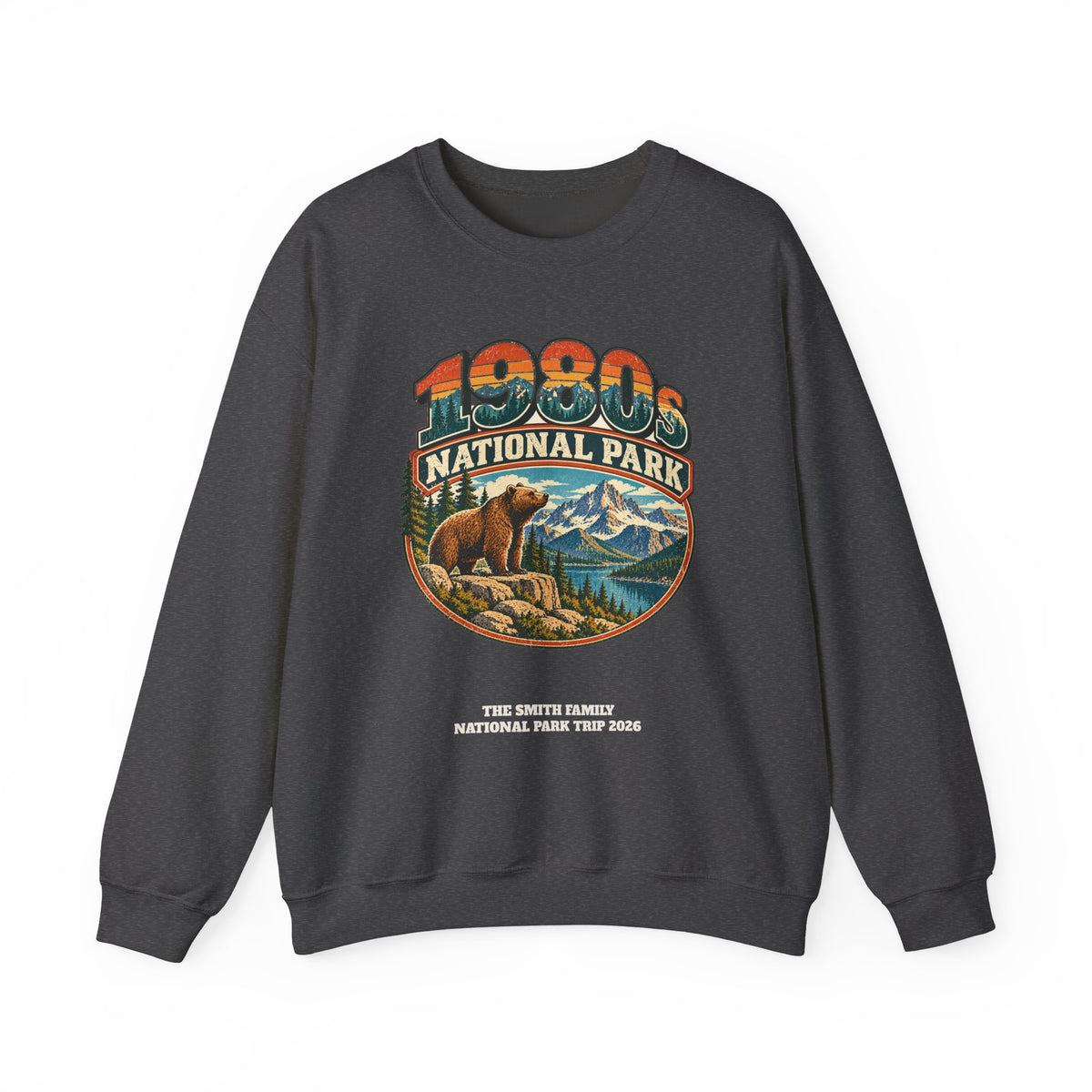 Custom 1980s National Park Family Trip Sweatshirt