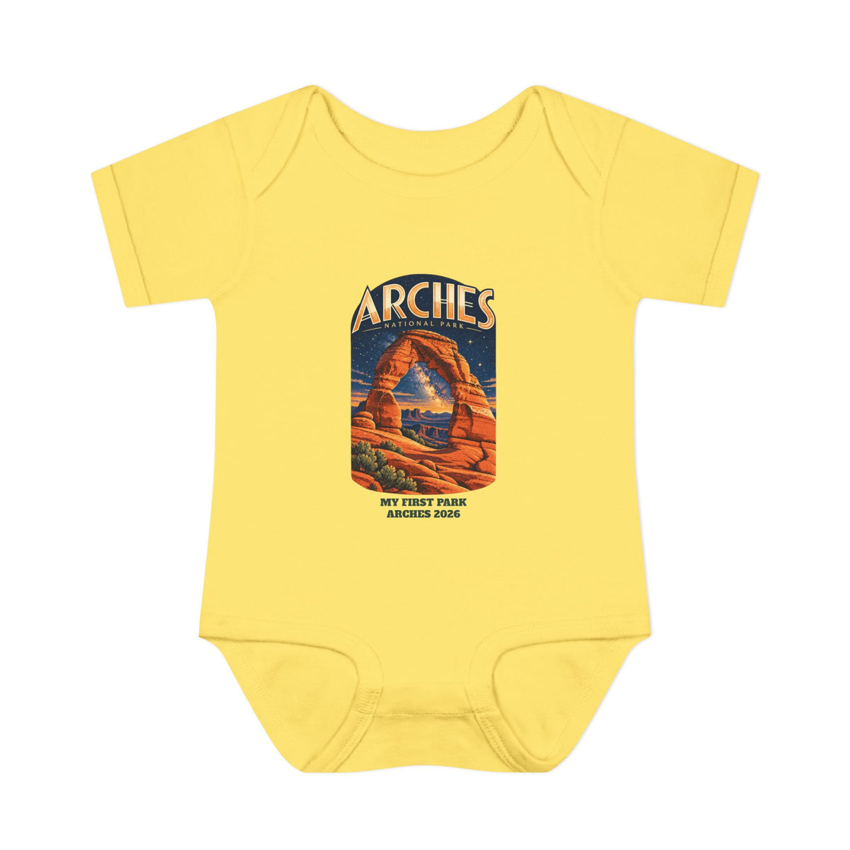Custom Baby Arches National Park Night Sky Onesie