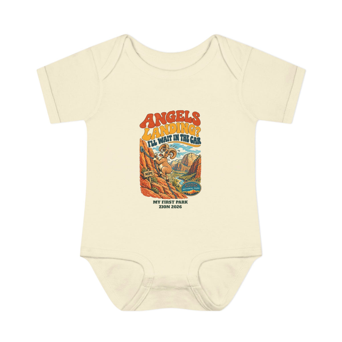Custom Baby Zion National Park Angels Landing Onesie