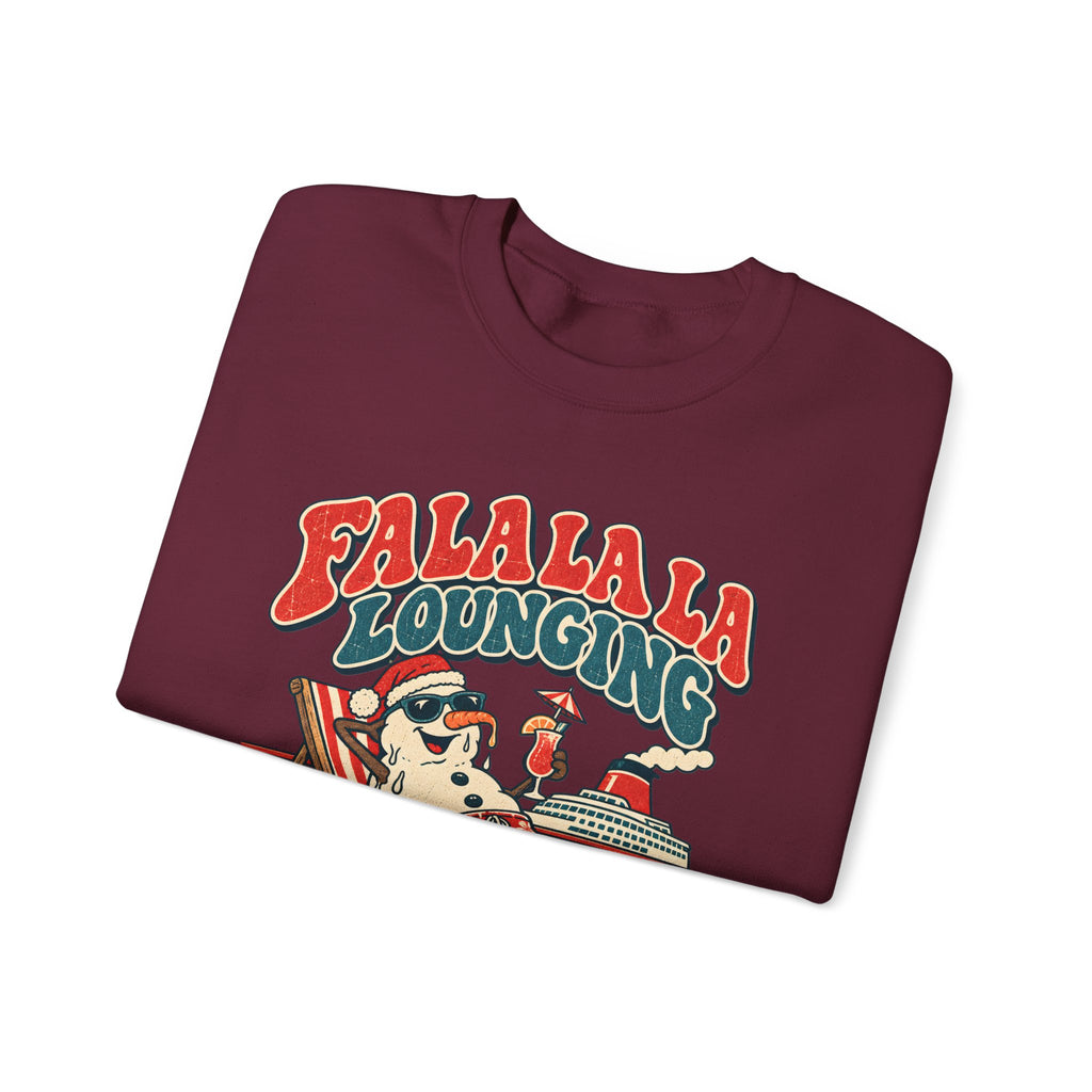 Custom Fa La La Lounging Family Christmas Cruise Sweatshirt