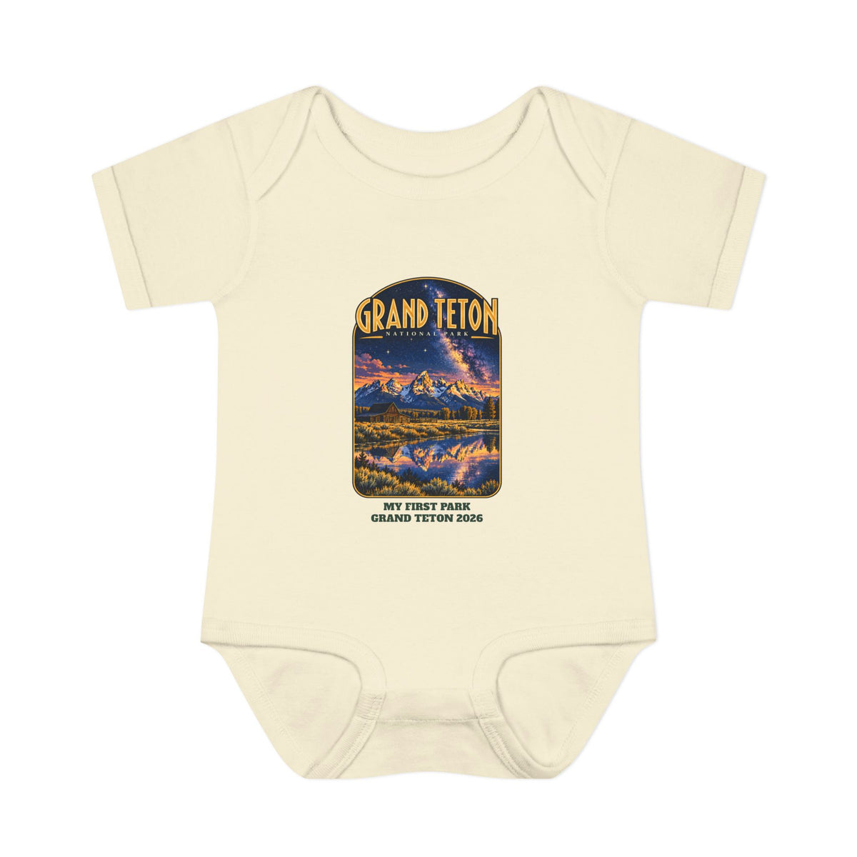 Custom Baby Grand Teton National Park Night Sky Onesie