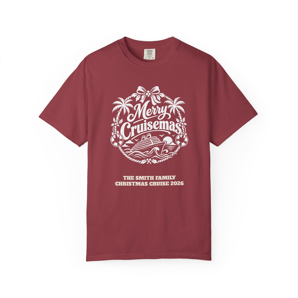 Custom Merry Cruisemas Palm Wreath Christmas Cruise Shirt