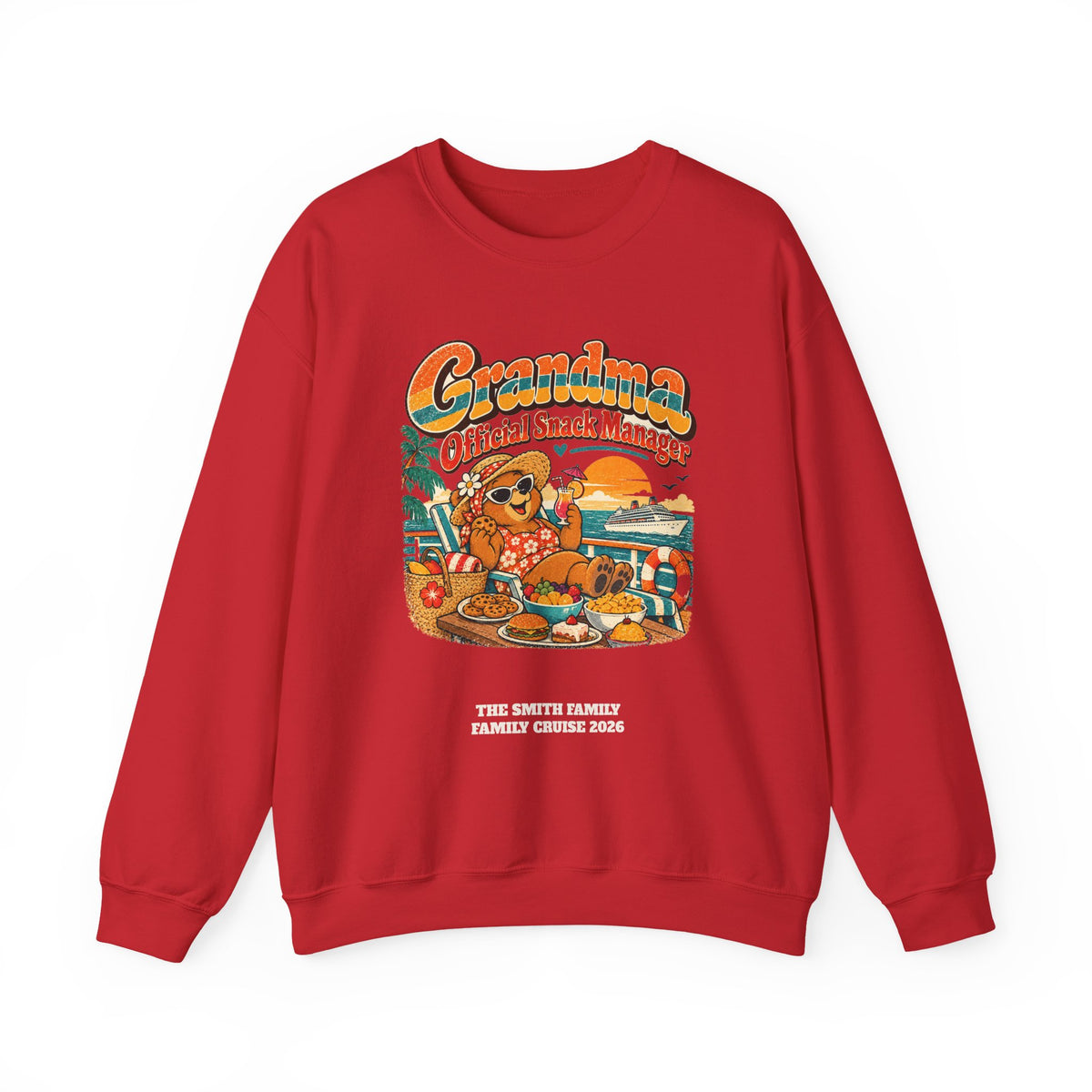 Custom Grandma Snack Manager Cruise Sweatshirt