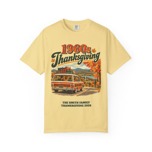 Custom 1960s Thanksgiving Family Road Trip Shirt