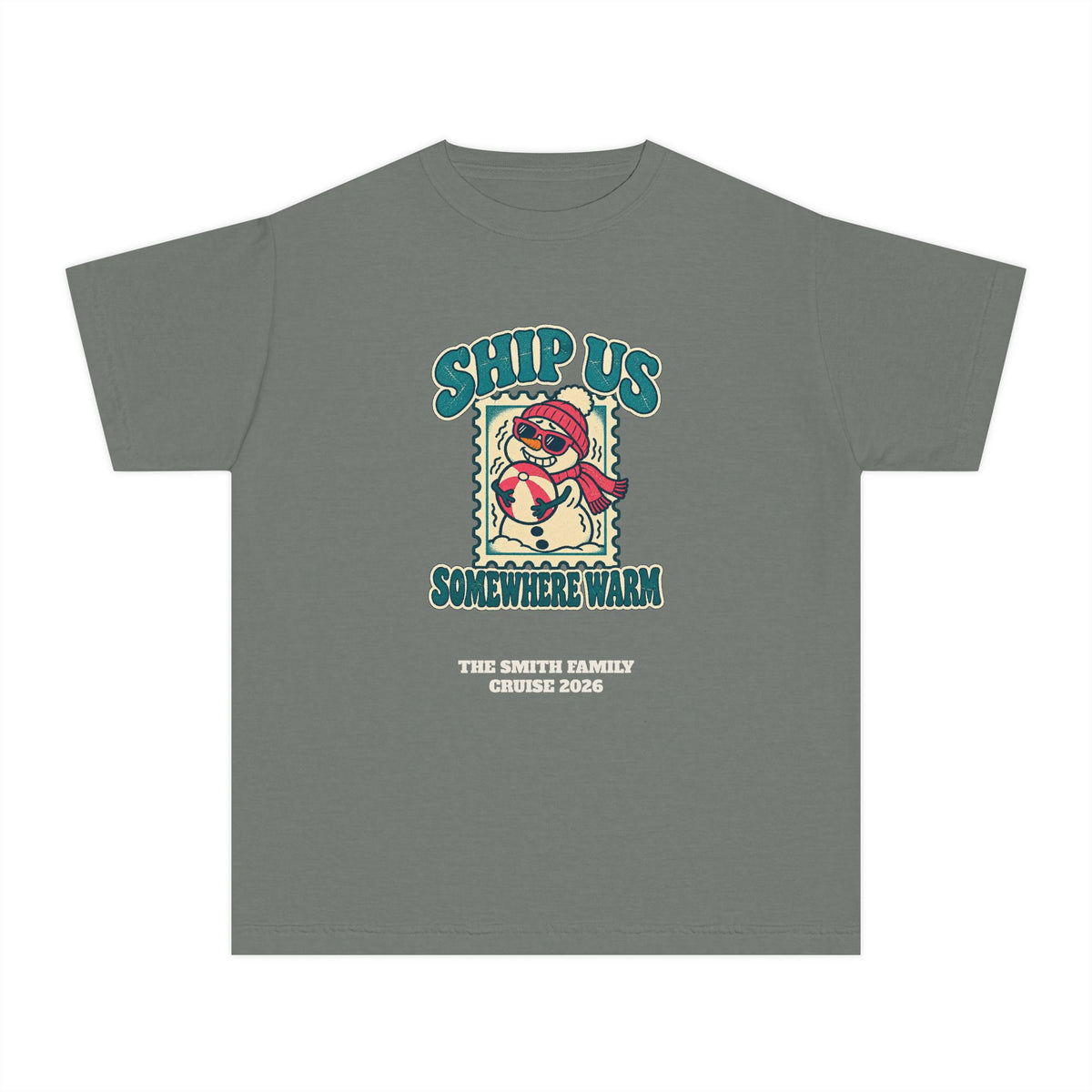 Custom Kids Ship Us Somewhere Warm Cruise Shirt
