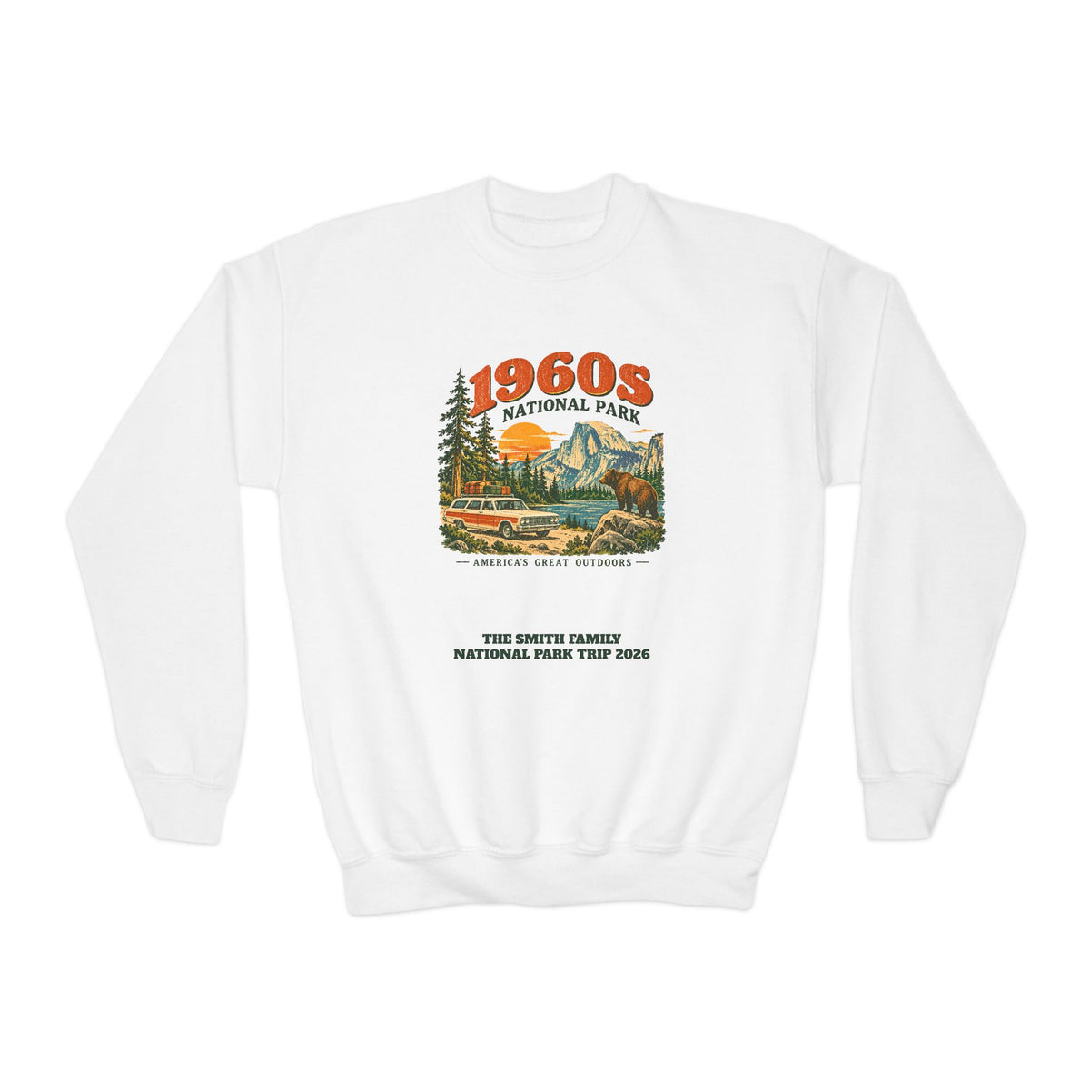 Custom Kids 1960s National Park Sweatshirt