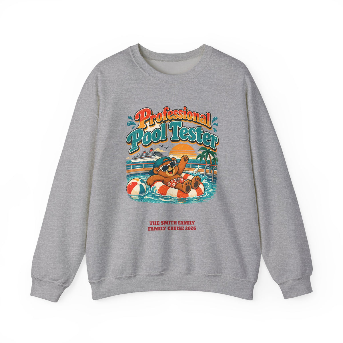 Custom Pool Tester Family Cruise Sweatshirt