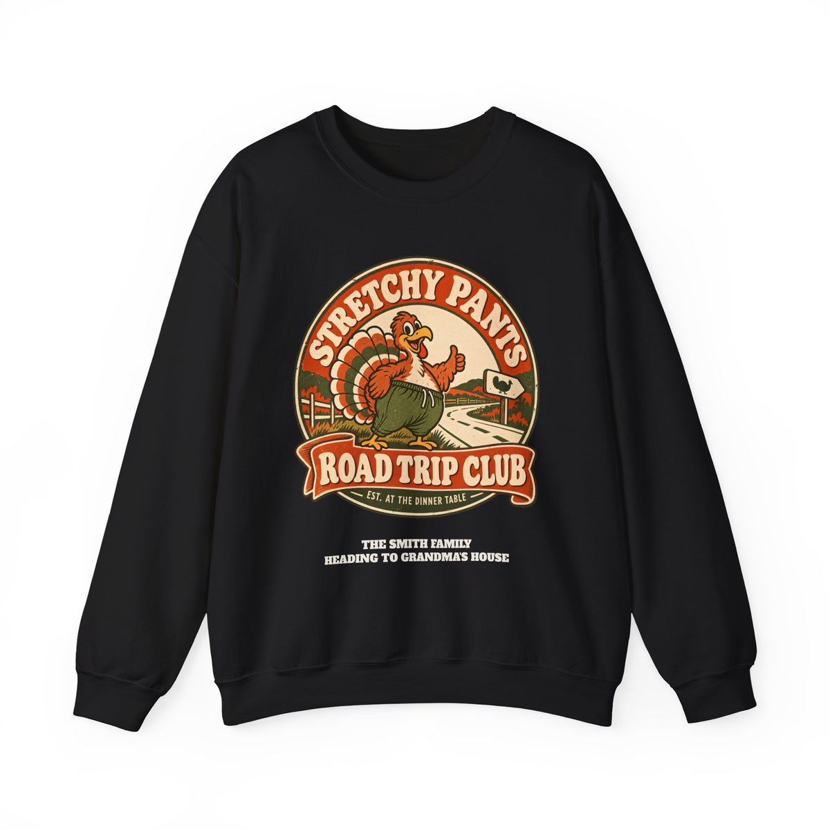 Custom Stretchy Pants Family Thanksgiving Sweatshirt