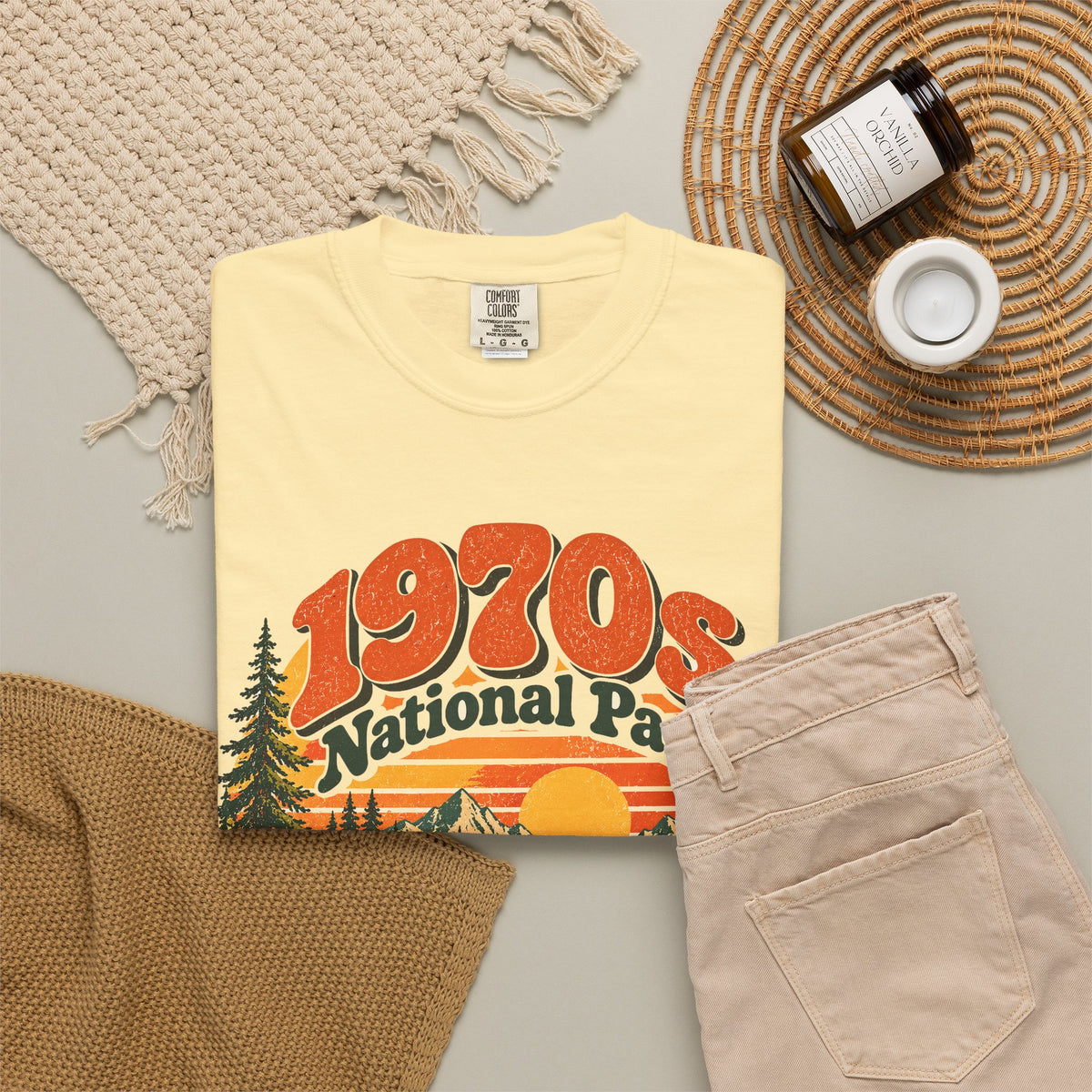 Custom 1970s National Park Family Camping Shirt