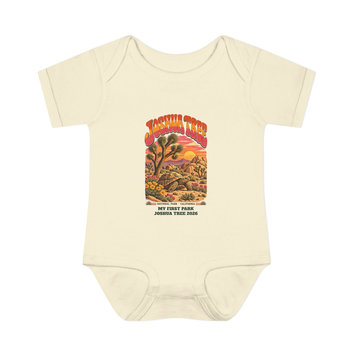 Custom Baby Joshua Tree National Park Desert Tortoise Onesie