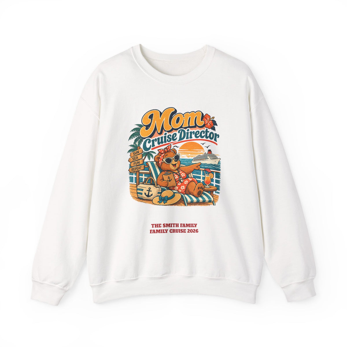 Custom Mom Cruise Director Family Cruise Sweatshirt