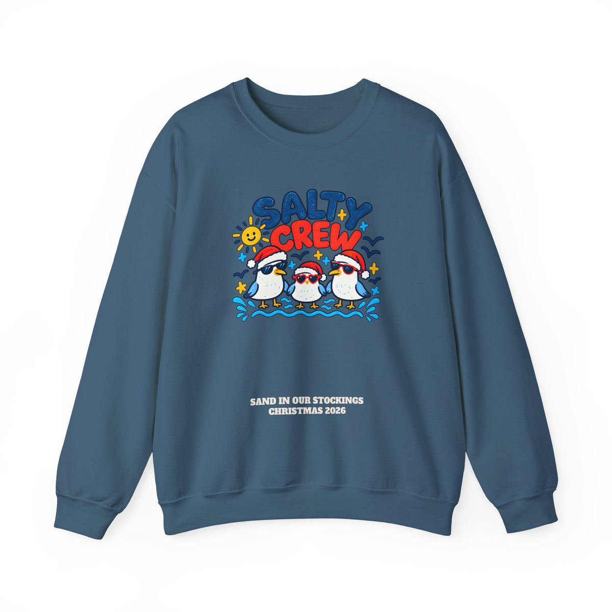 Custom Salty Crew Beach Christmas Sweatshirt