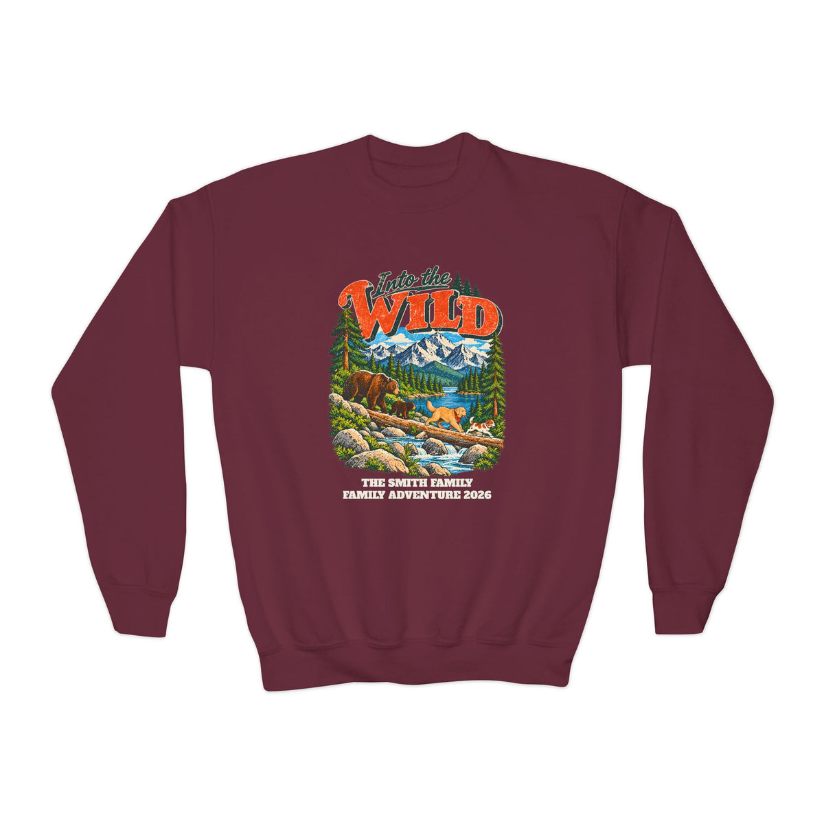 Custom Kids Into the Wild Hiking Sweatshirt