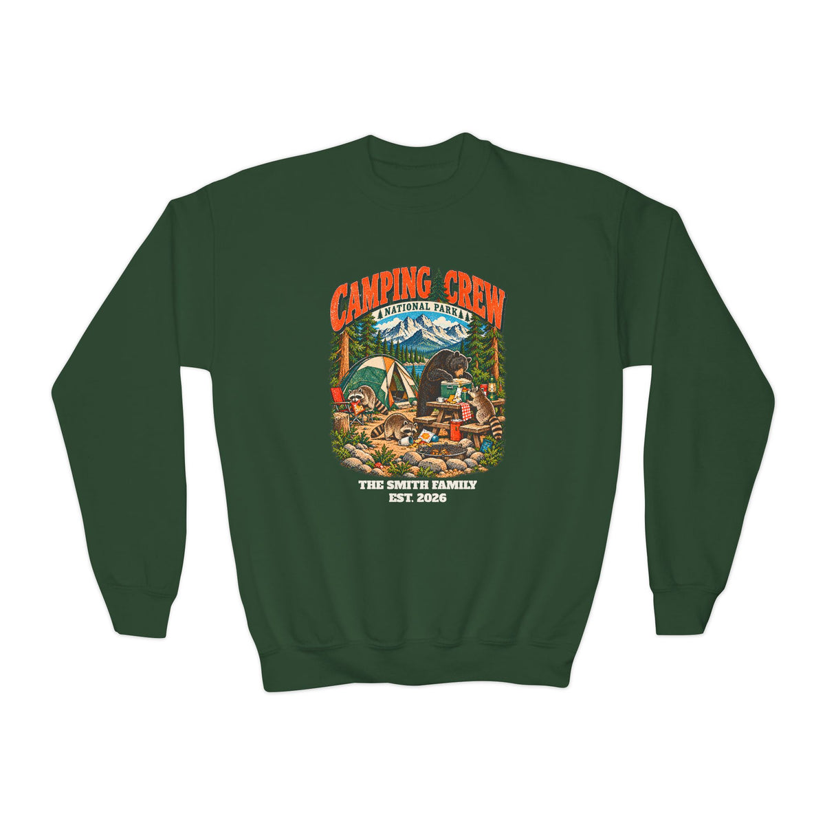 Custom Kids Camping Crew Camping Sweatshirt