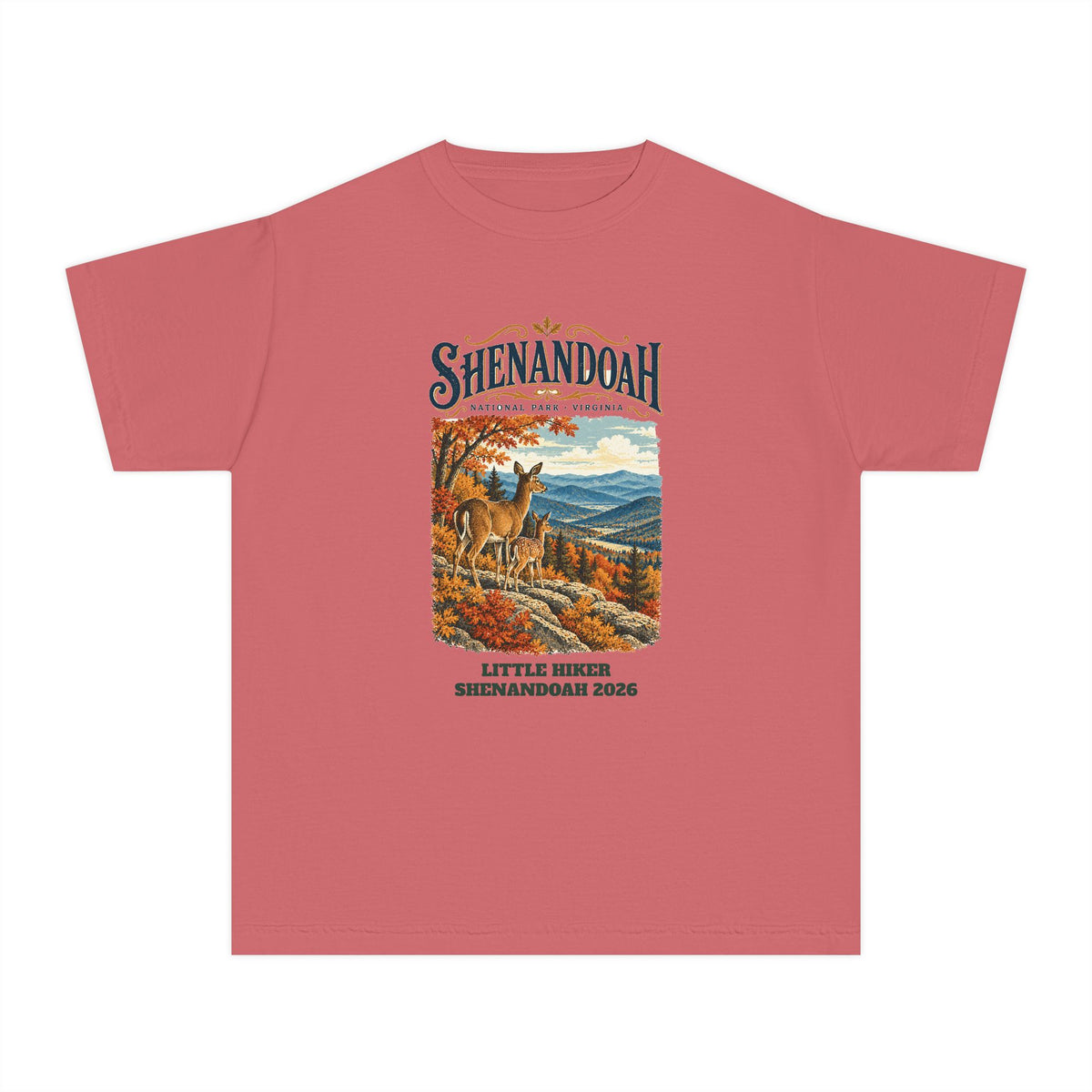 Custom Kids Shenandoah National Park Vintage Deer Shirt