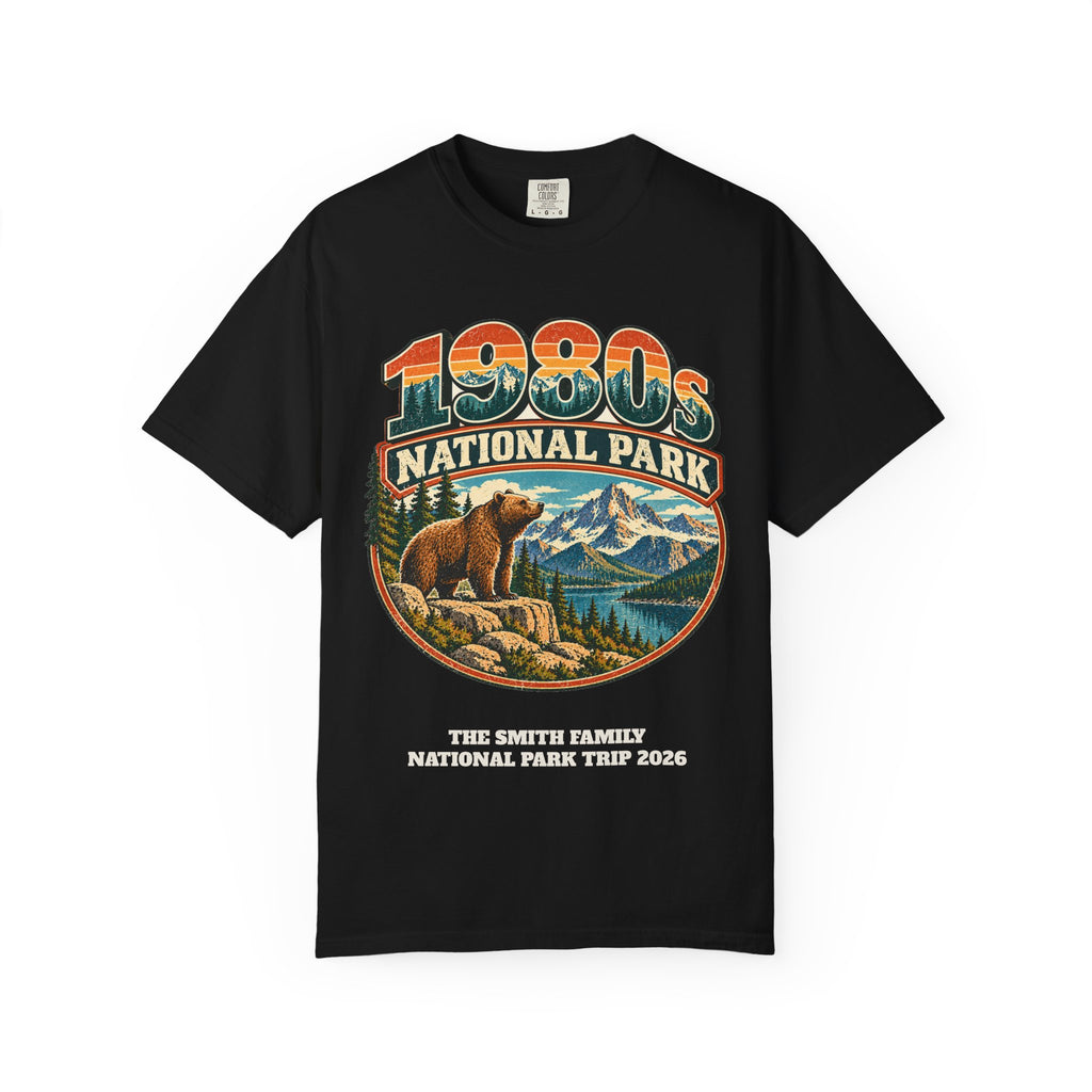 Custom 1980s National Park Family Trip Shirt