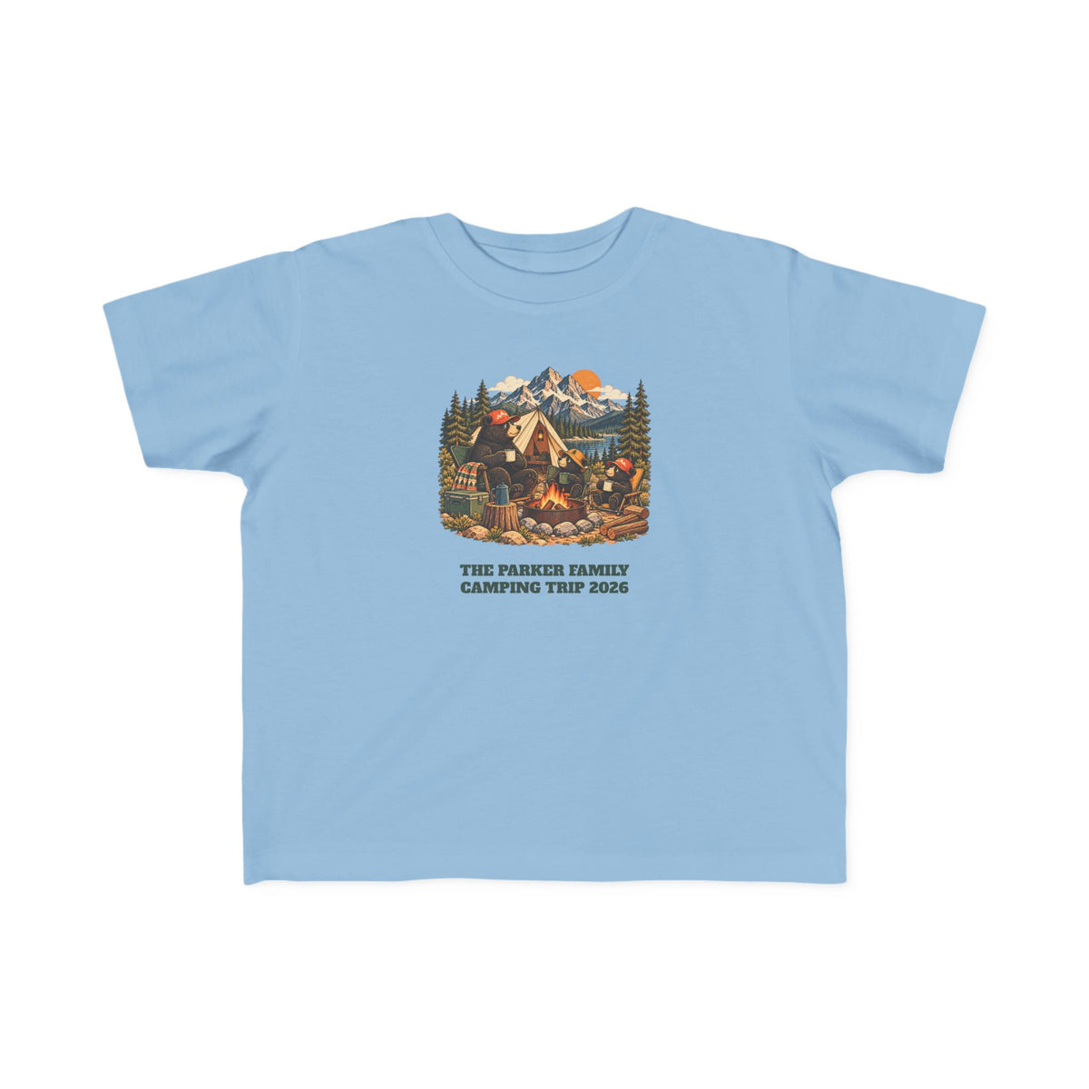Custom Toddler Bear Campfire Tee
