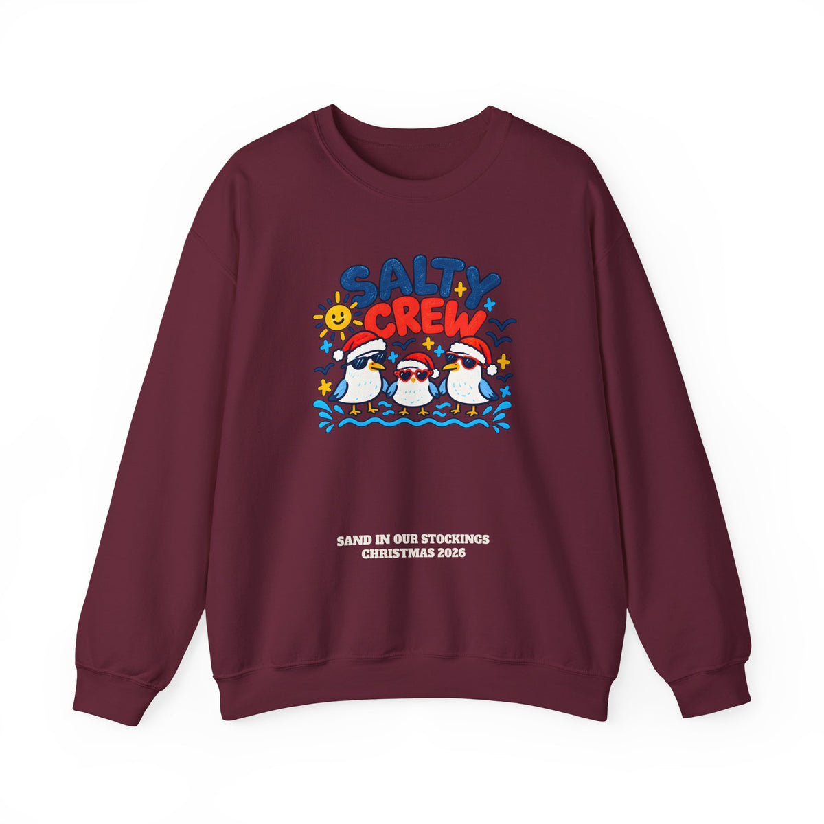 Custom Salty Crew Beach Christmas Sweatshirt