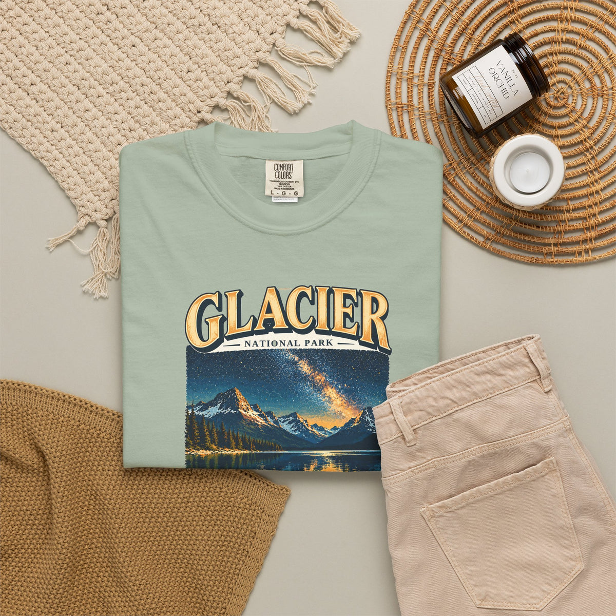 Custom Glacier National Park Night Sky Shirt
