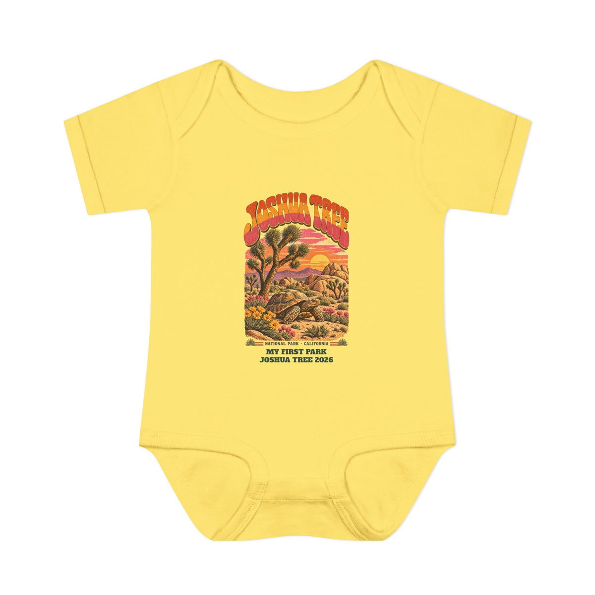 Custom Baby Joshua Tree National Park Desert Tortoise Onesie