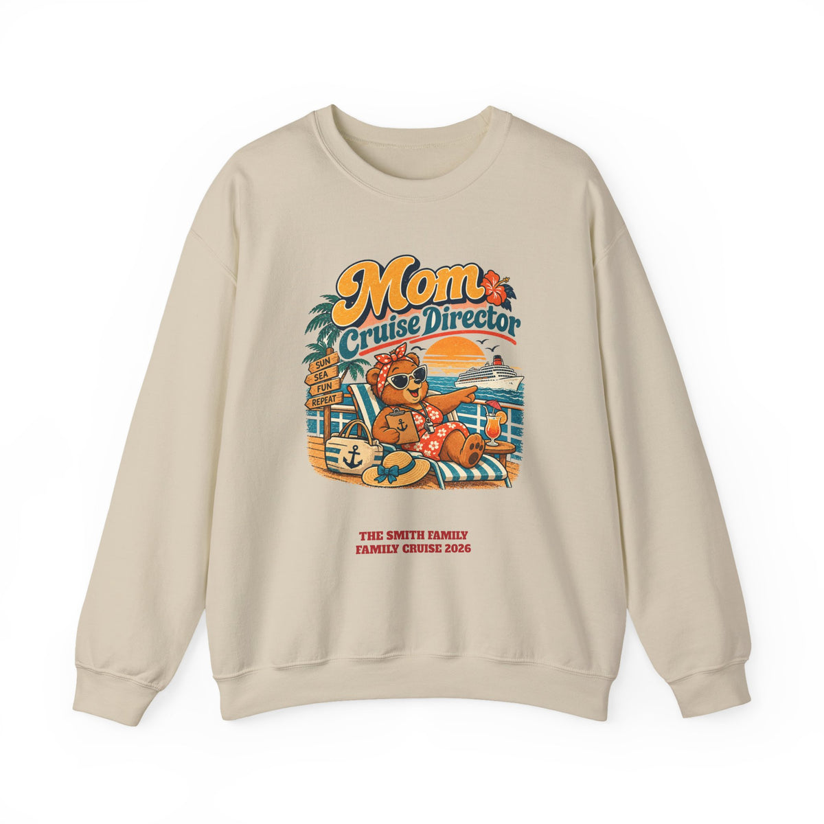 Custom Mom Cruise Director Family Cruise Sweatshirt