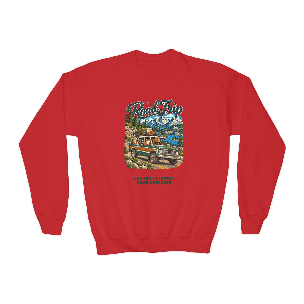 Custom Kids Family Road Trip Sweatshirt