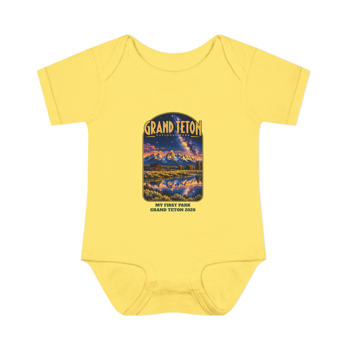 Custom Baby Grand Teton National Park Night Sky Onesie