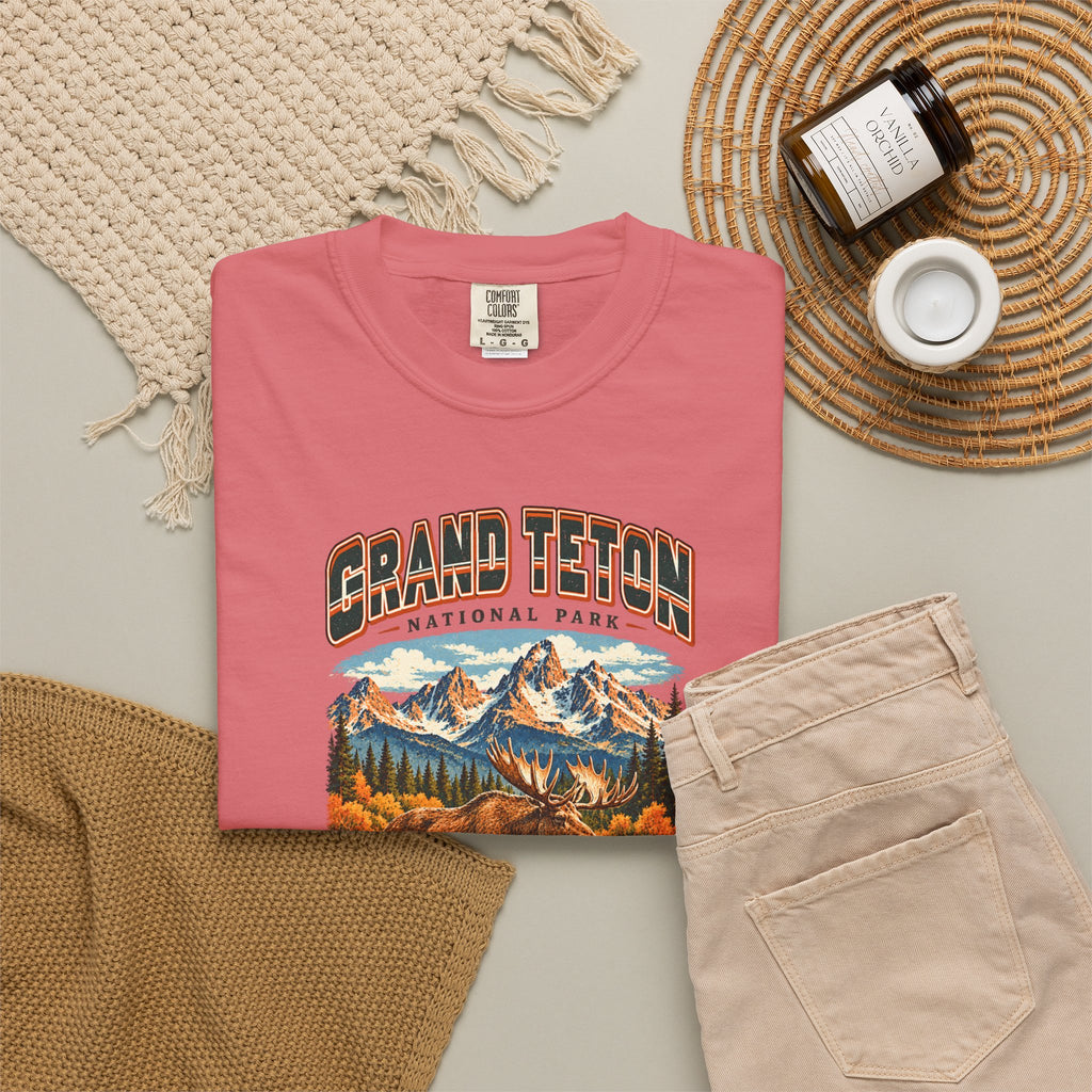 Custom Grand Teton National Park Vintage Moose Shirt