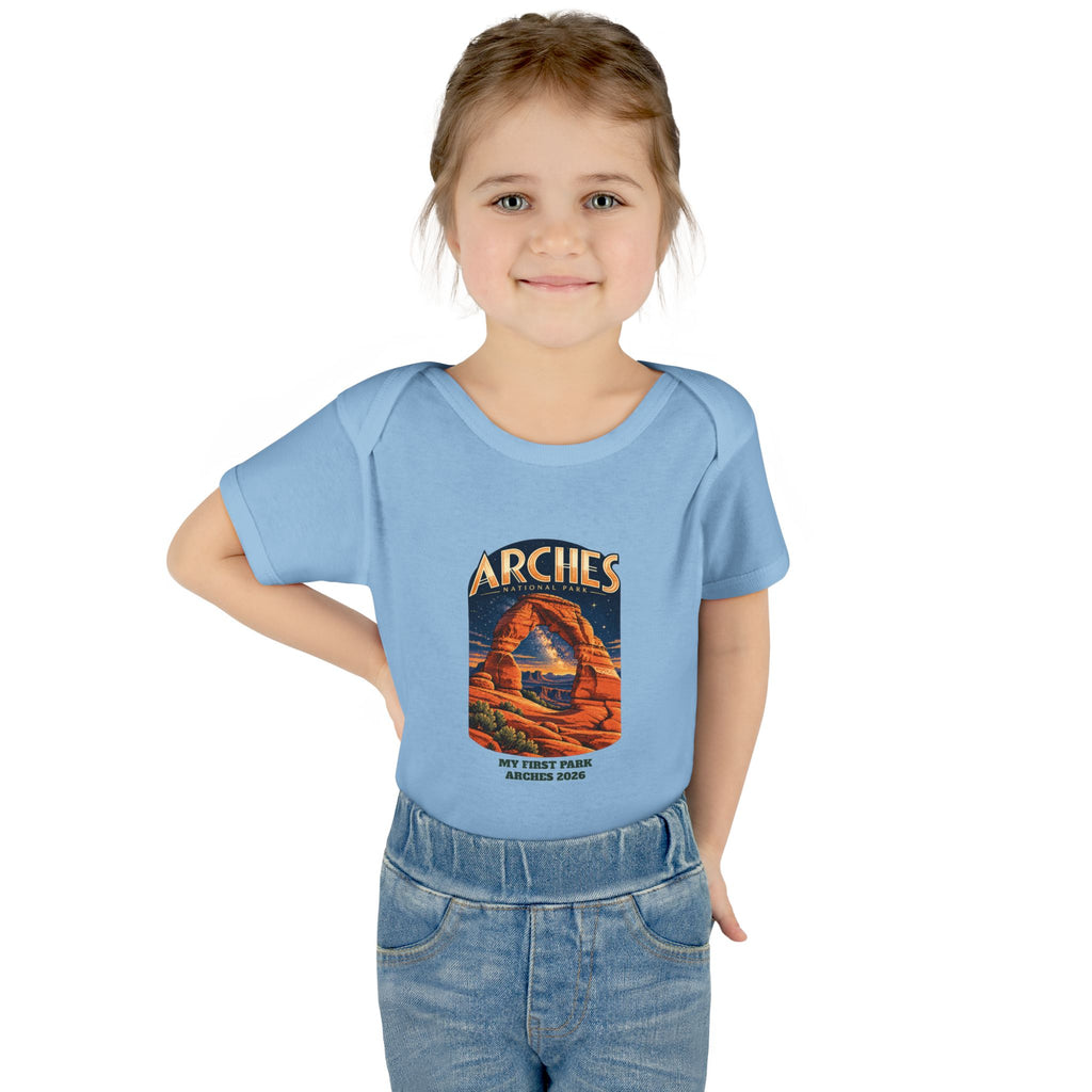 Custom Baby Arches National Park Night Sky Onesie