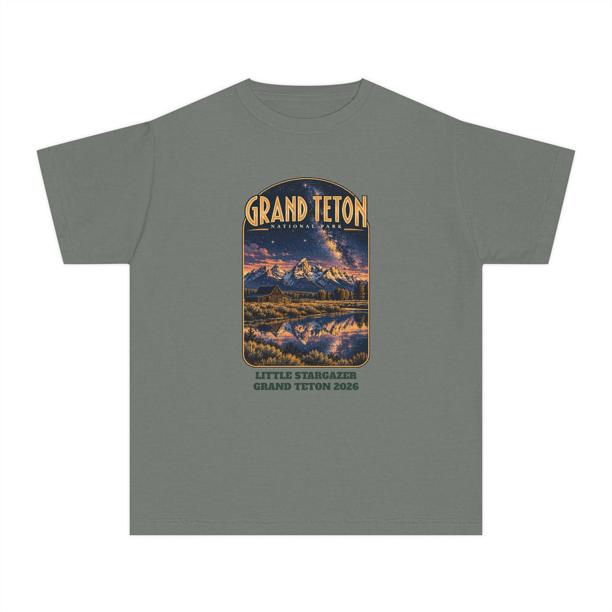 Custom Kids Grand Teton National Park Night Sky Shirt