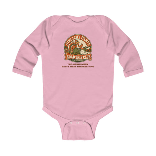 Custom Baby Stretchy Pants Thanksgiving Long Sleeve Bodysuit
