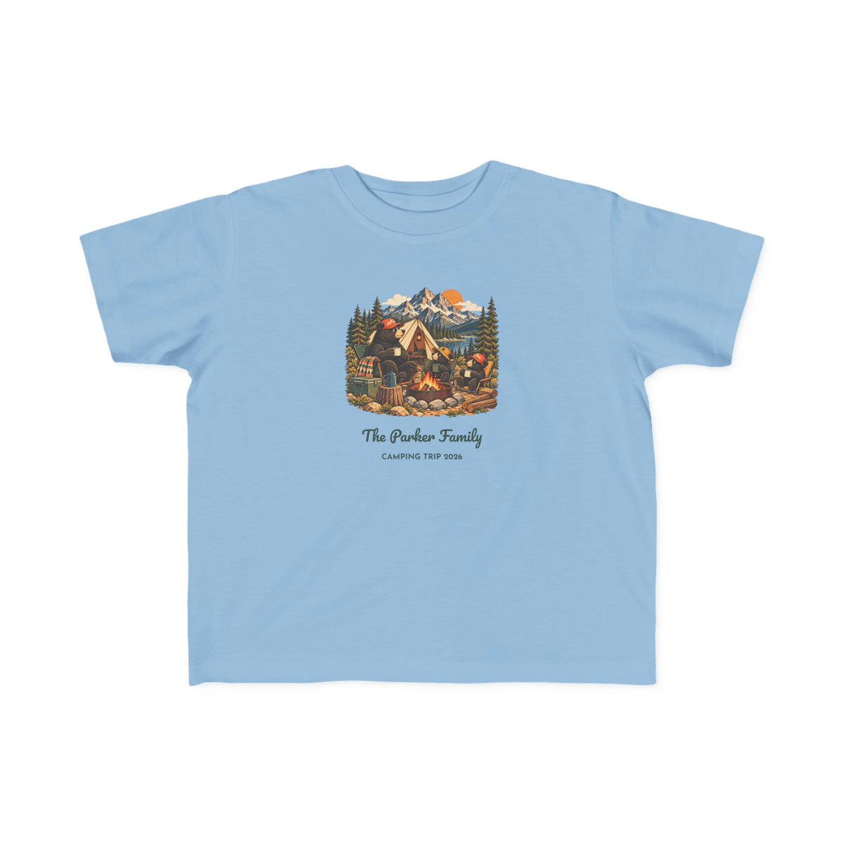 Custom Toddler Bear Campfire Tee