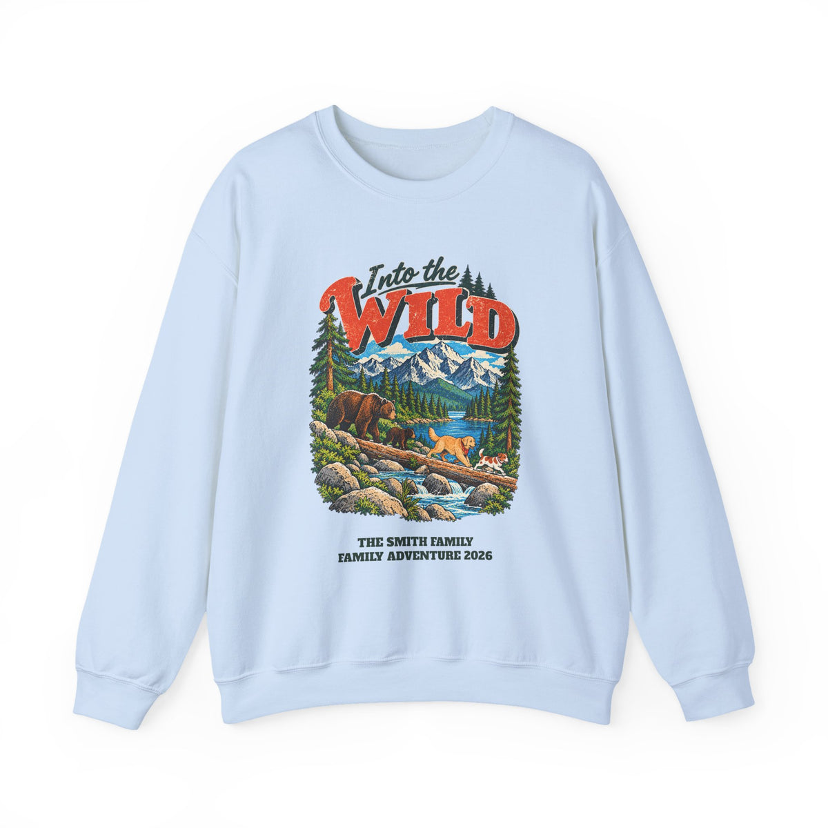 Custom Into the Wild Family Hiking Sweatshirt