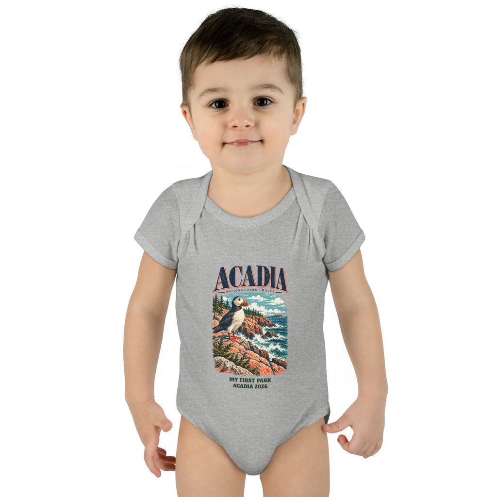 Custom Baby Acadia National Park Puffin Onesie