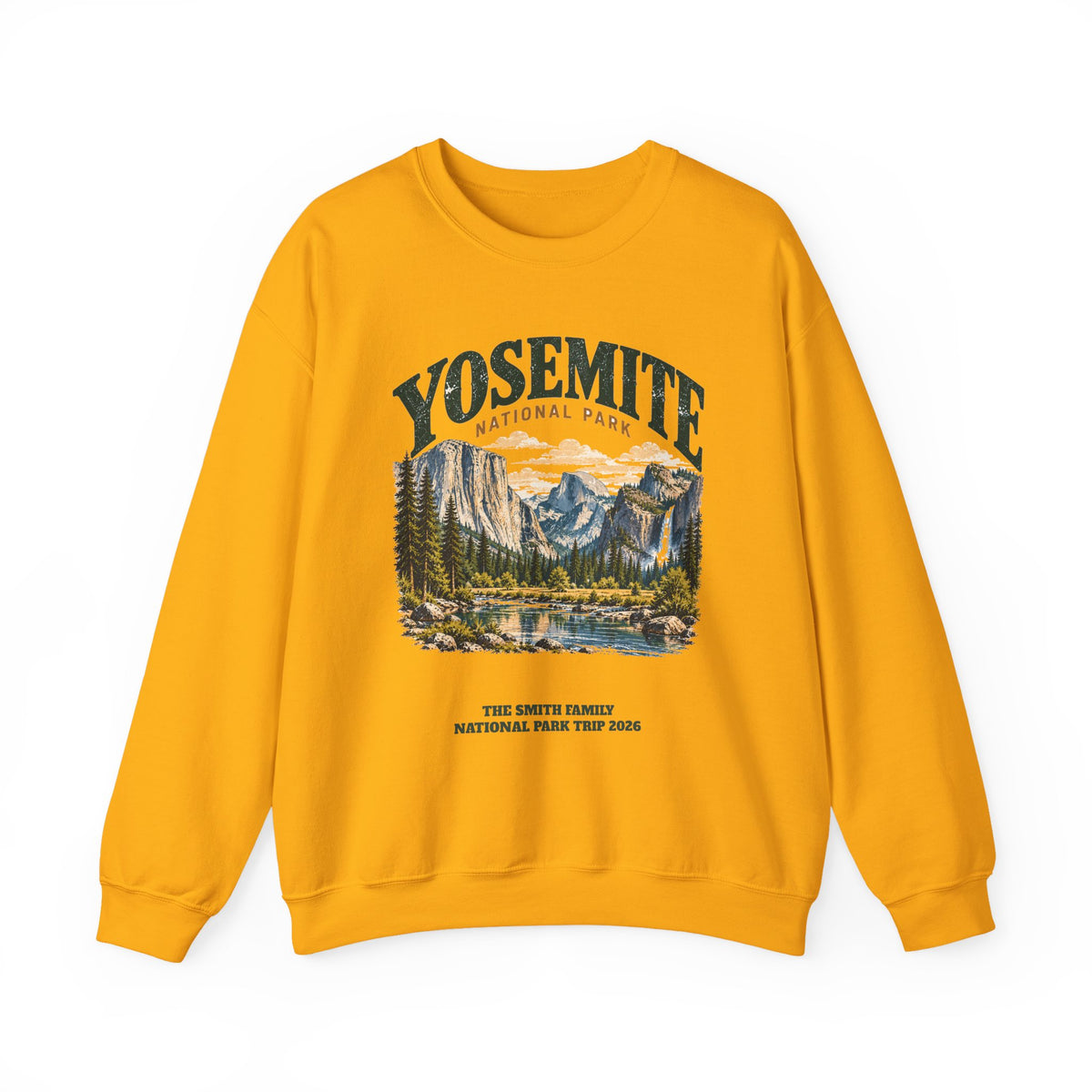 Custom Yosemite National Park Family Trip Sweatshirt