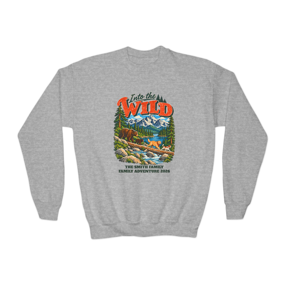 Custom Kids Into the Wild Hiking Sweatshirt