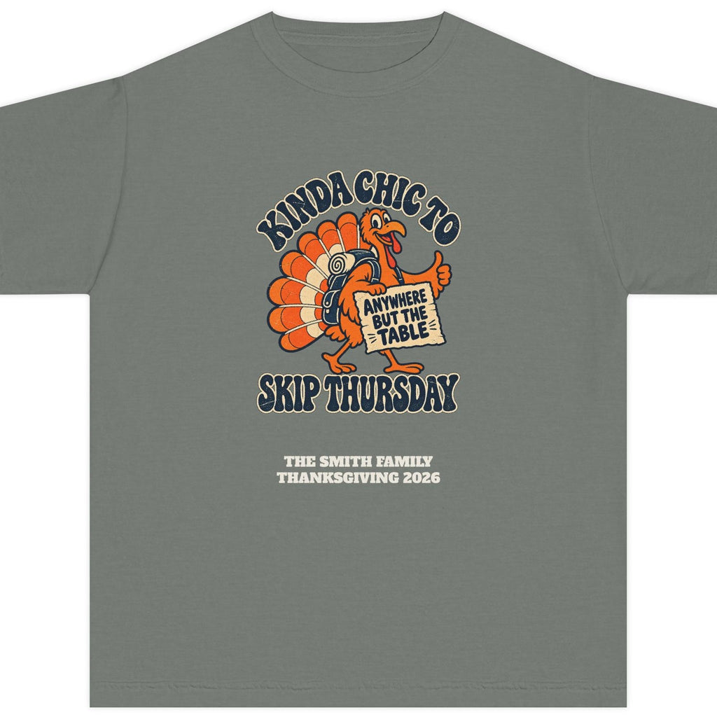 Custom Kids Kinda Chic to Skip Thursday Thanksgiving Shirt